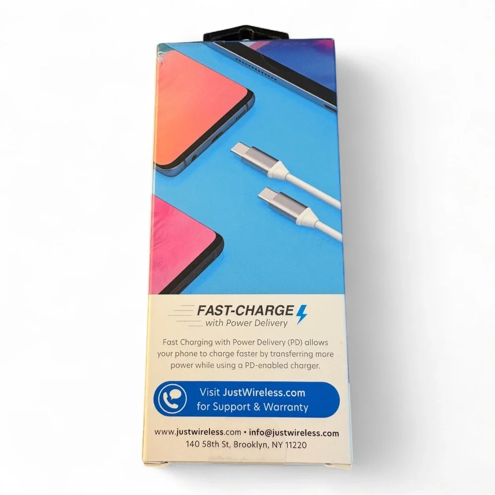 Just Wireless 6ft USB-C to USB-C Cable NIB